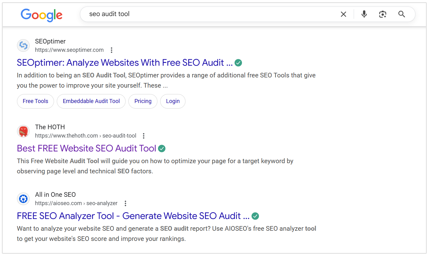 outil d'audit SEO