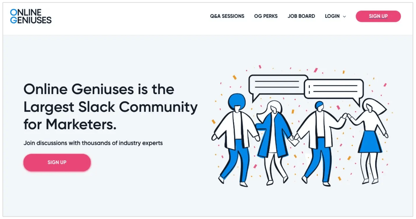 Slack link building fællesskab