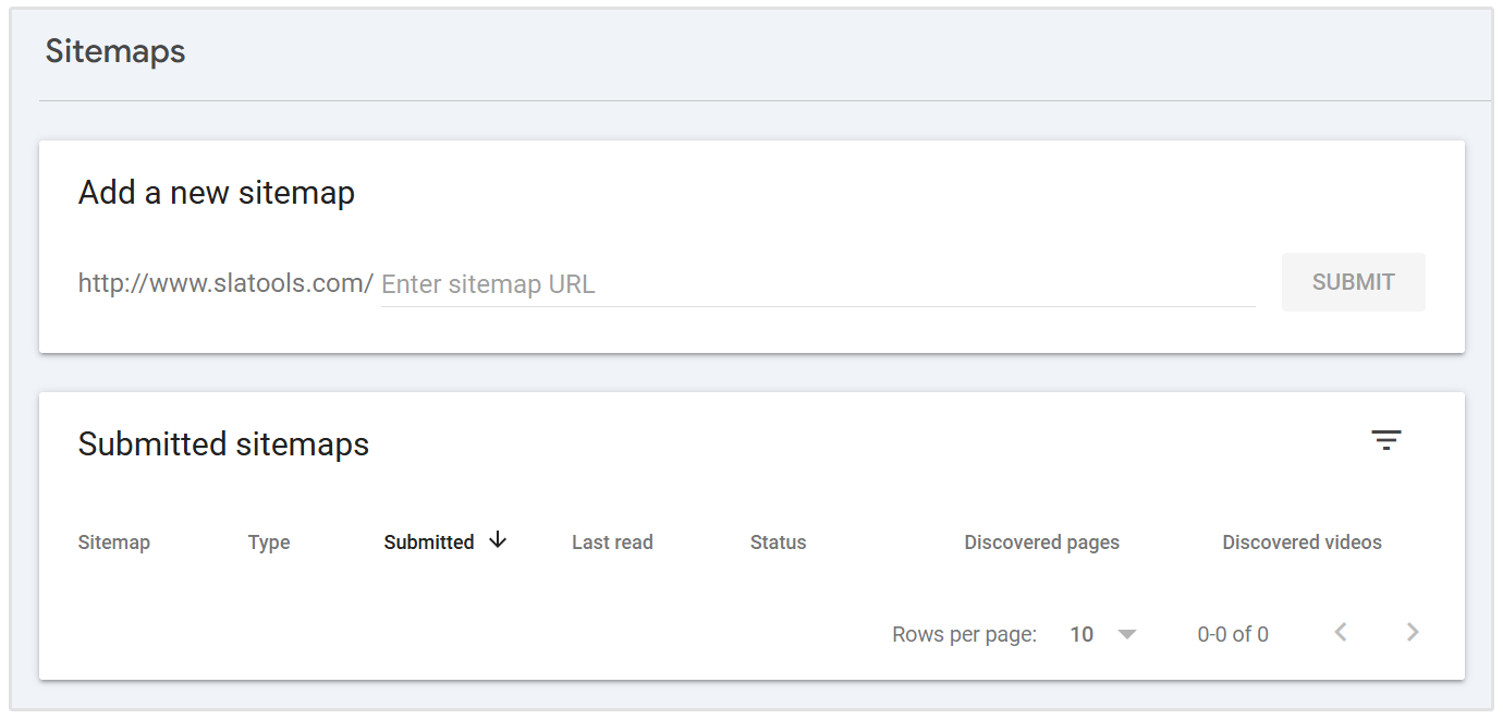 Invia una mappa del sito