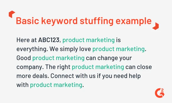 exemple de bourrage de mots-clés