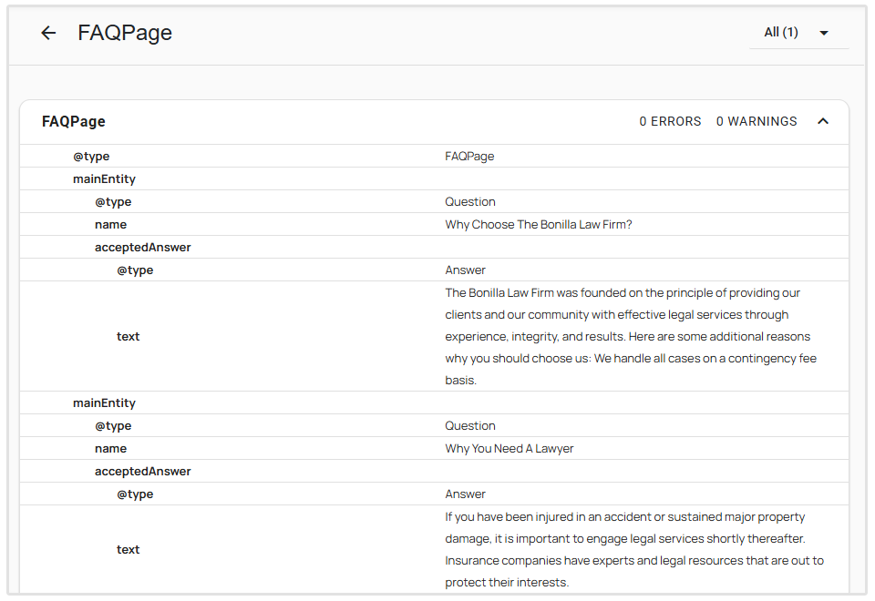 Contoh skema FAQPage di situs langsung